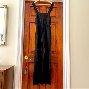 Reformation Square Neck Apron Jumpsuit